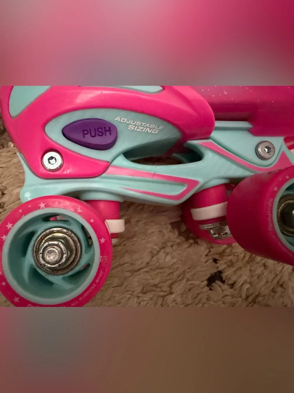 Kids Roller Skates - Pink & Turquoise Unicorn Design